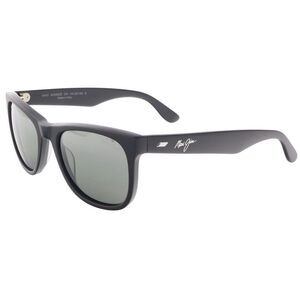 Maui Jim MJ0692S-001 Classic Matte Black Square Sunglasses Grey Polarized